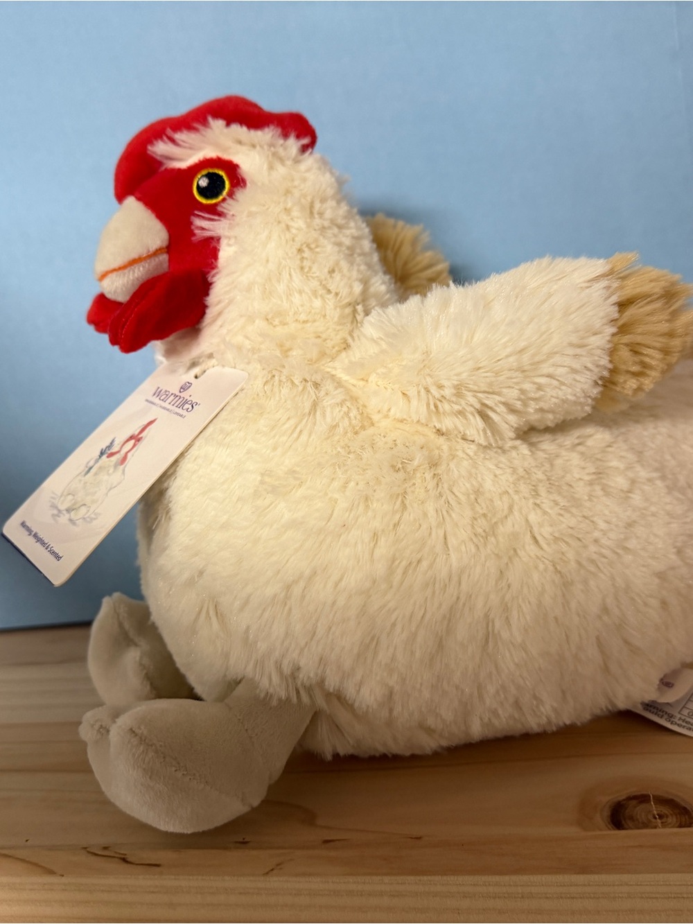 Warmies Cream & Red Plush Chicken - Soft Stuffed Animal - Picture 2 of 4